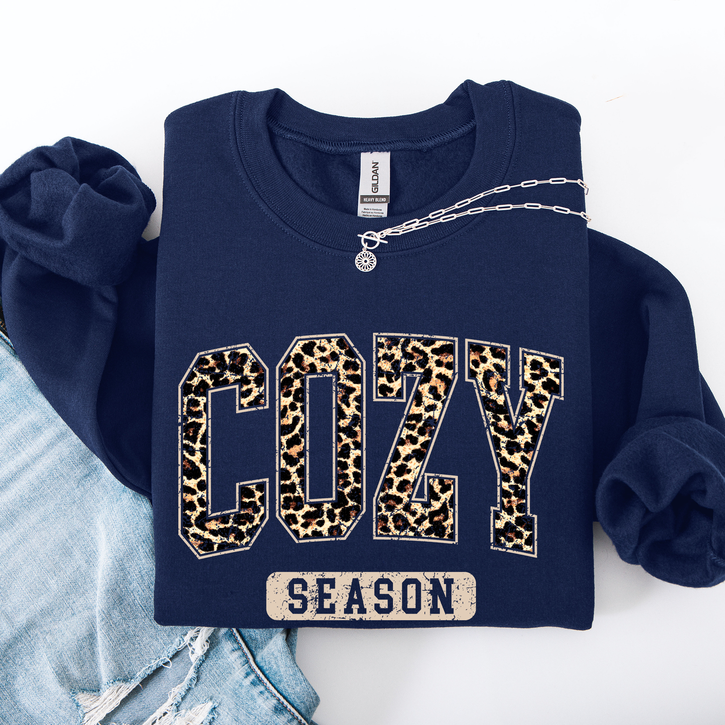 Leopard Print Cozy Season Fall Sweatshirt Refinery Number One
