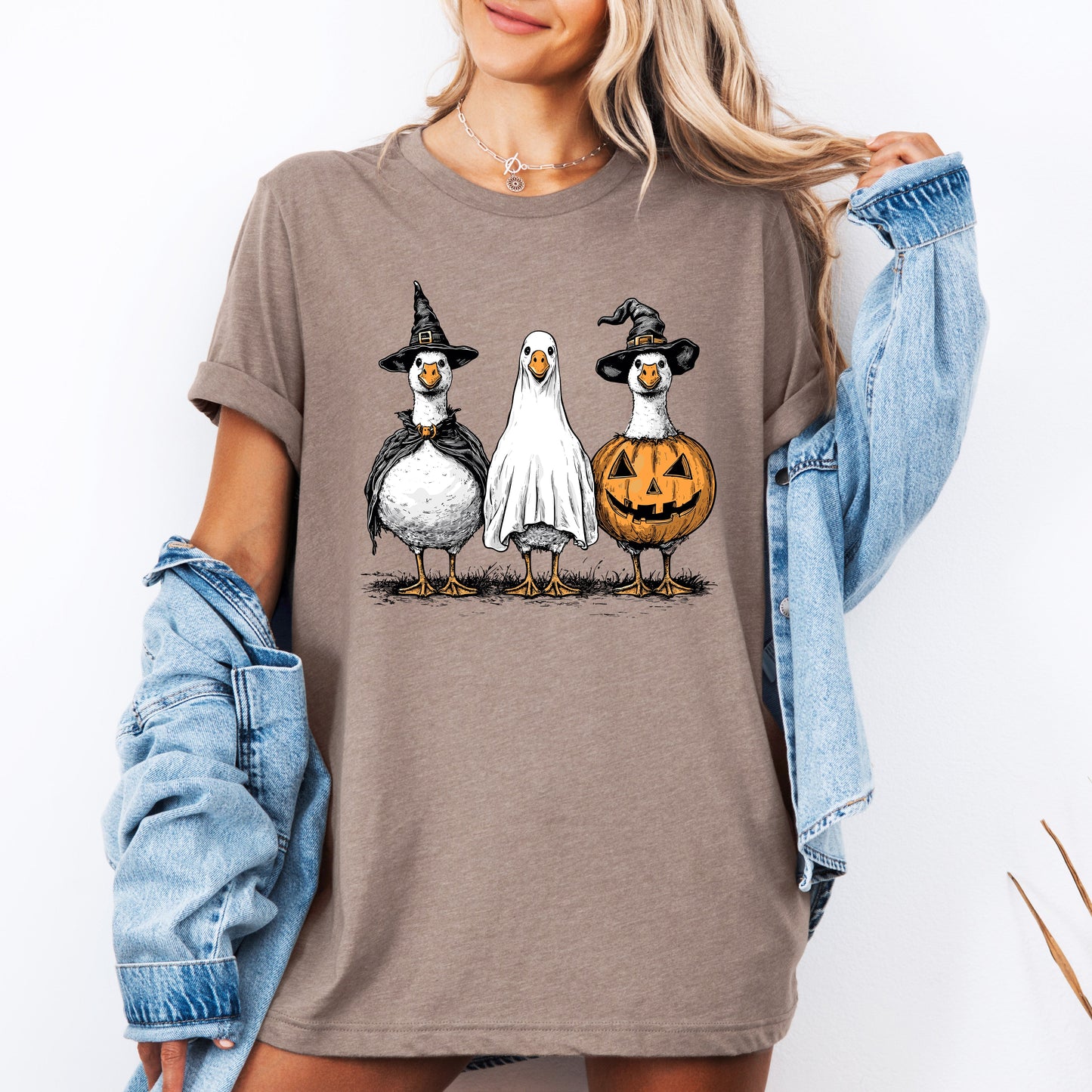 Cute Halloween Geese Funny T-shirt Refinery Number One