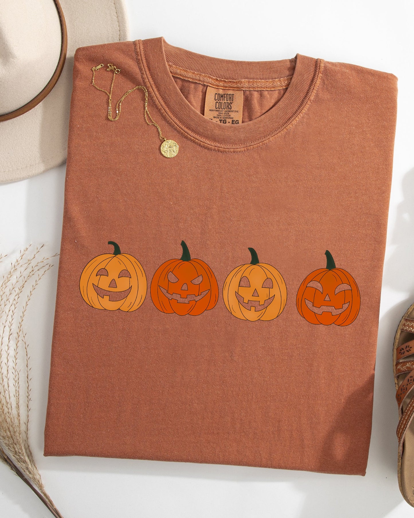 Cute Mini Pumpkins Retro Fall Autumn Jack-o-lanterns Comfort Colors T-Shirt