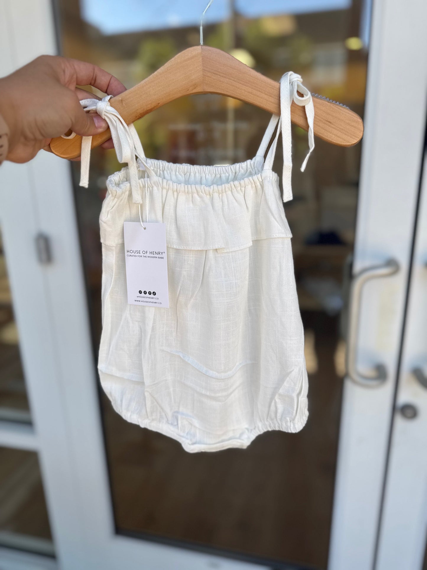 Strappy Linen Romper