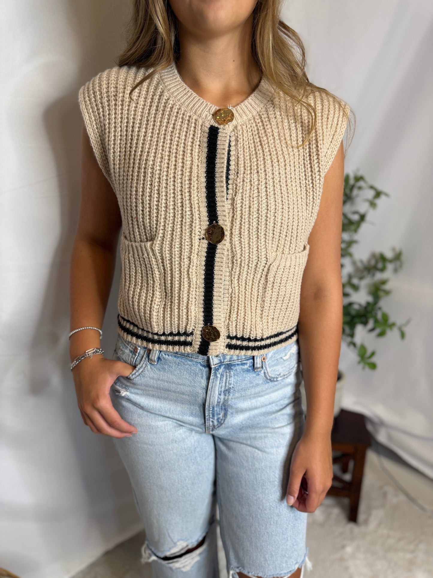 Chunky Knit Sweater Vest The Margot Sweater Vest Sweet Jude Boutique