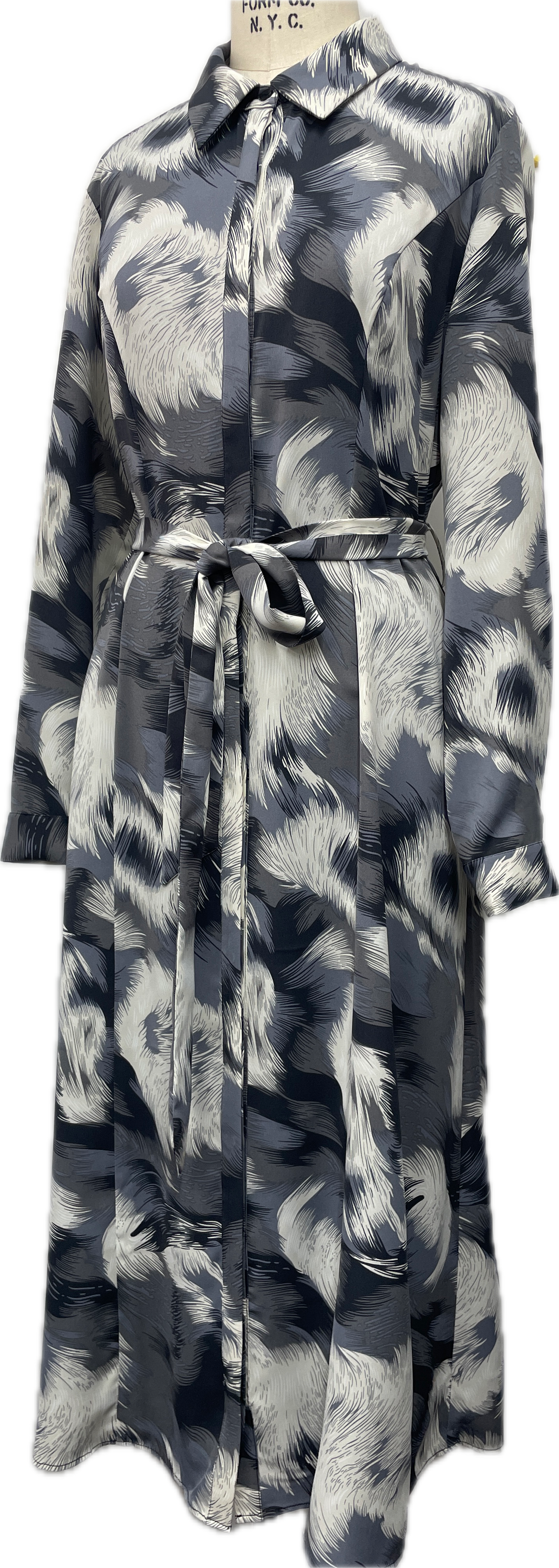 Grey Print Comfortable Dress