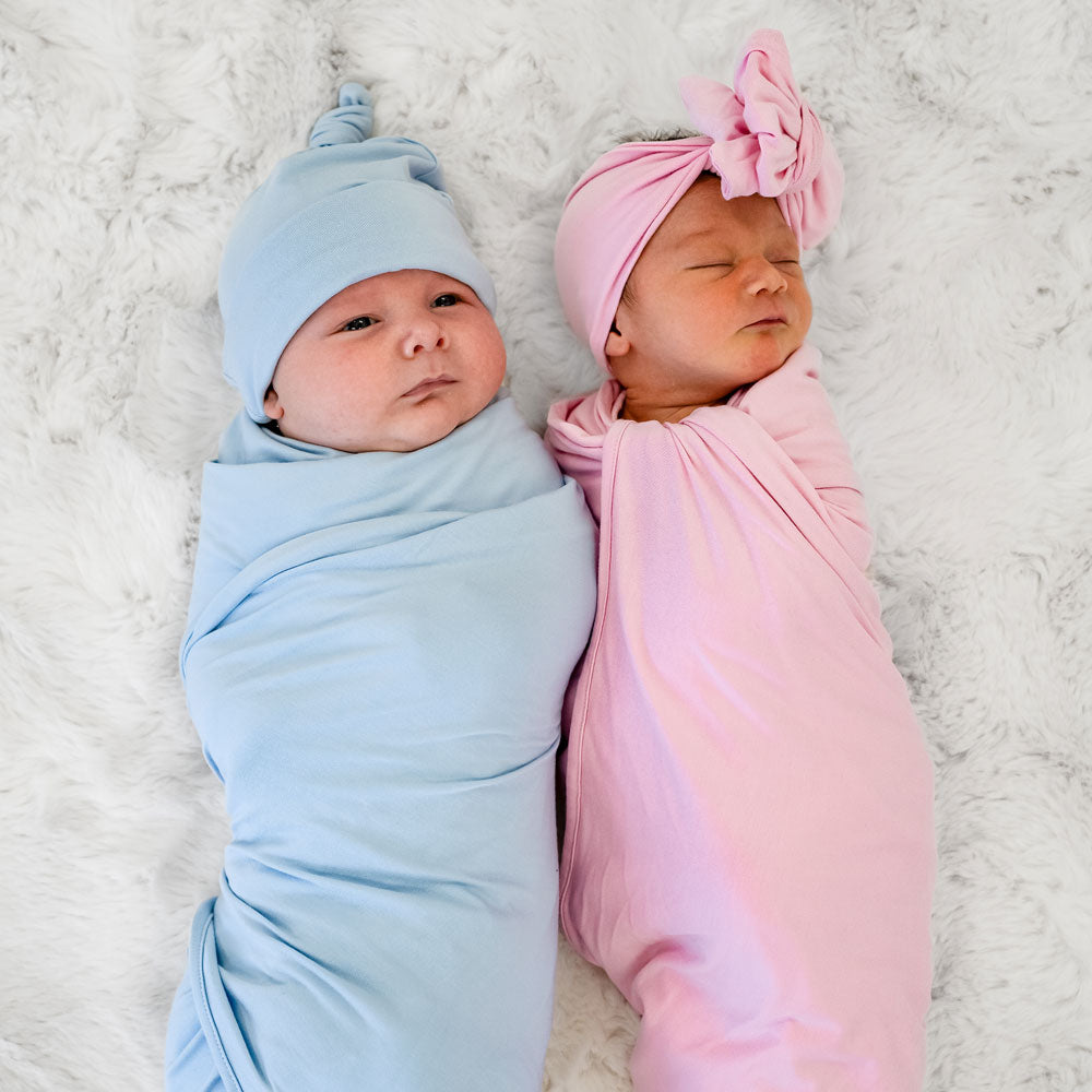 Light Pink Bamboo Stretchy Swaddle Set Laree + Co.