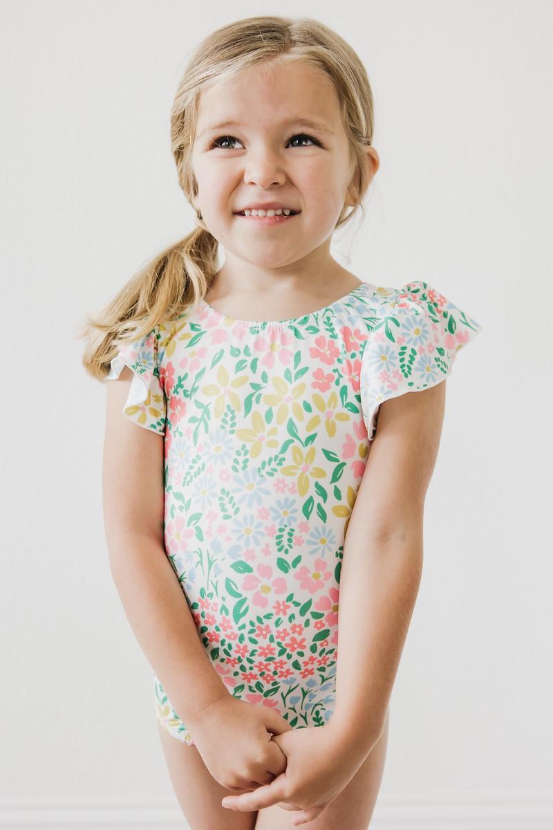 Daffodils Flutter Sleeve Short Sleeve Leotard Mila & Rose