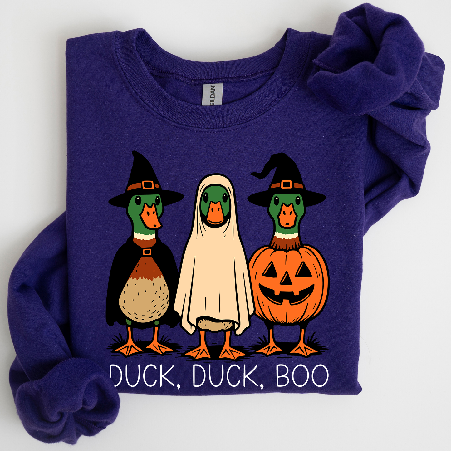 Duck Duck Boo Iridescent Halloween Sweatshirt