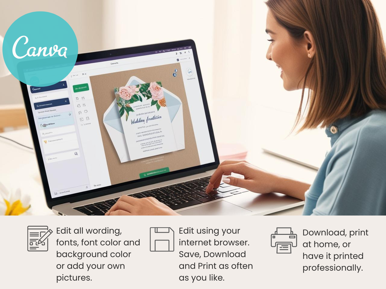 Halloween Party Invitation Editable Template Canva CYDesignStudio