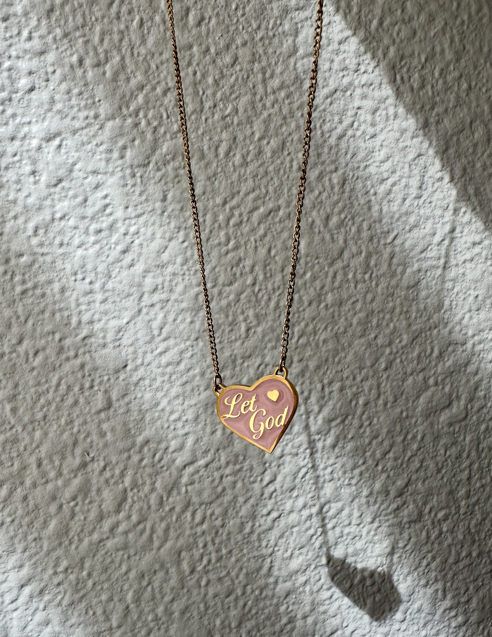 Enamel Let God Necklace Religious Jewelry Elevated Faith