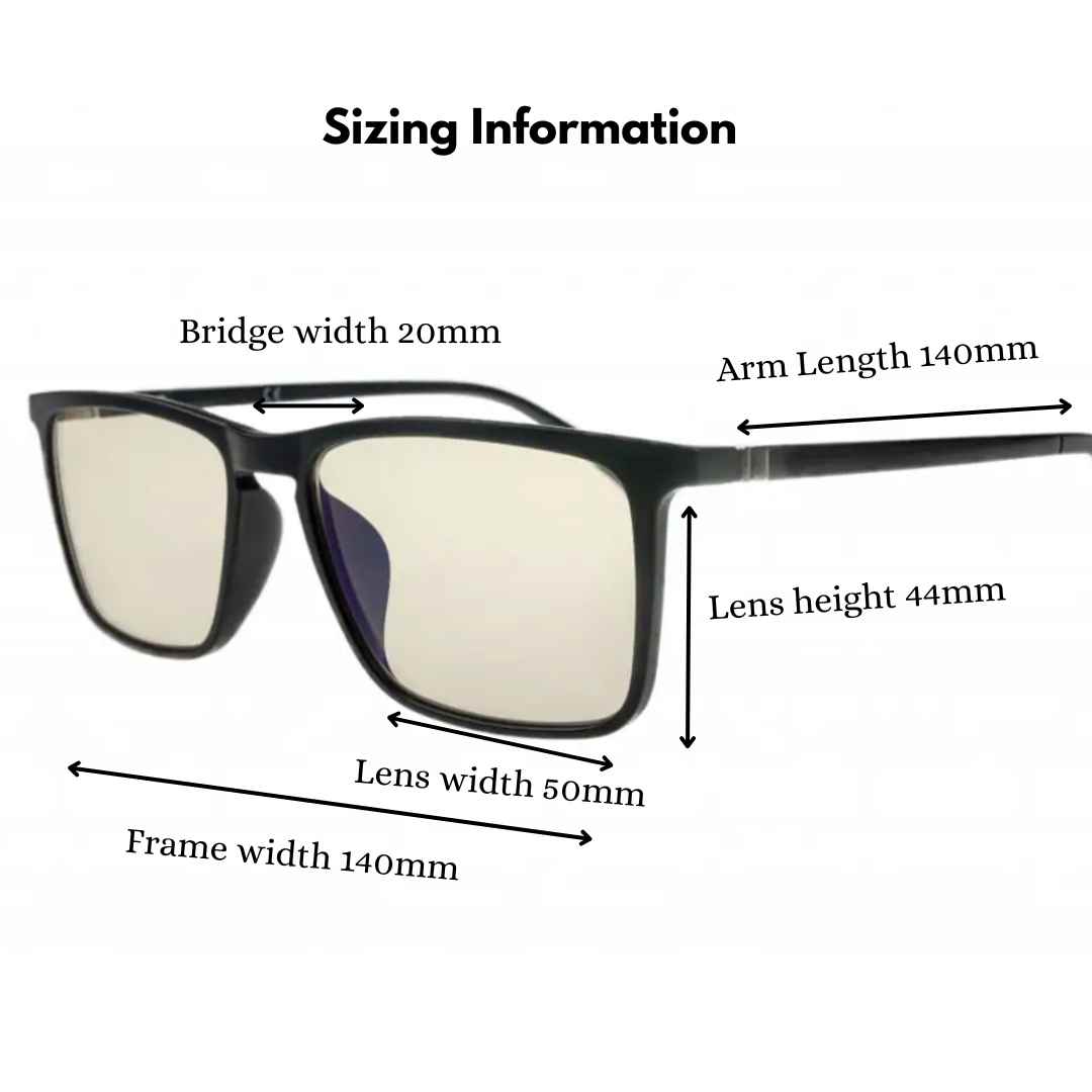 Blue Light Filtering Strong Tint Daytime Glasses Men in Black