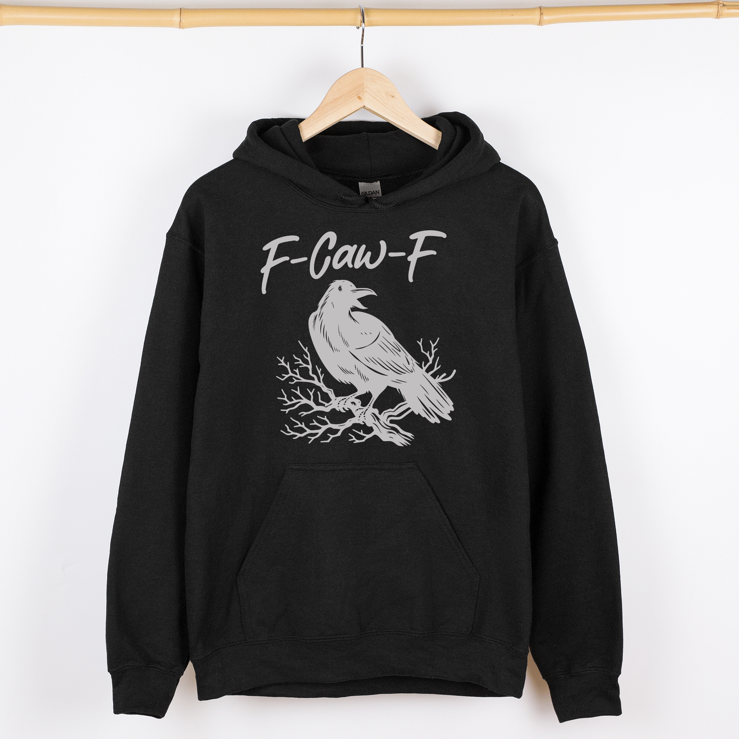 F Caw F Raven Crow Graphic Hoodie Hooded Sweatshirt Refinery Number One