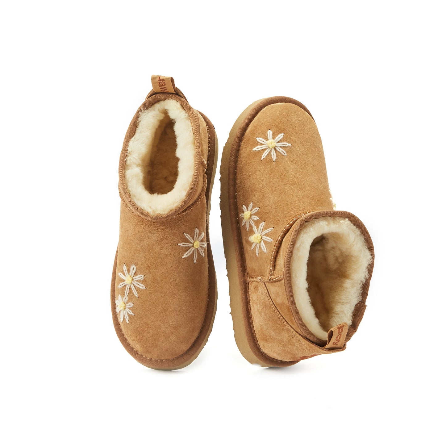 Cosy Ultra Short Pull On Boot Chestnut Flowerboy