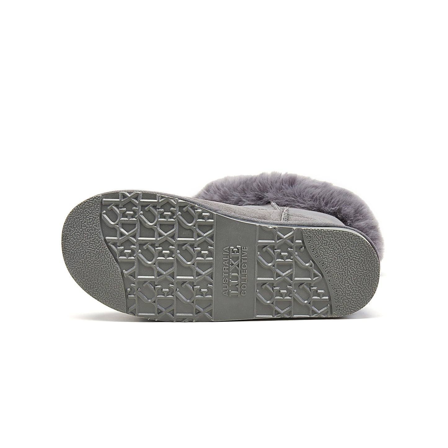 Cosy Tall Faux Fur Cuff Sheepskin Boots FOXY TALL GRAY Luxe