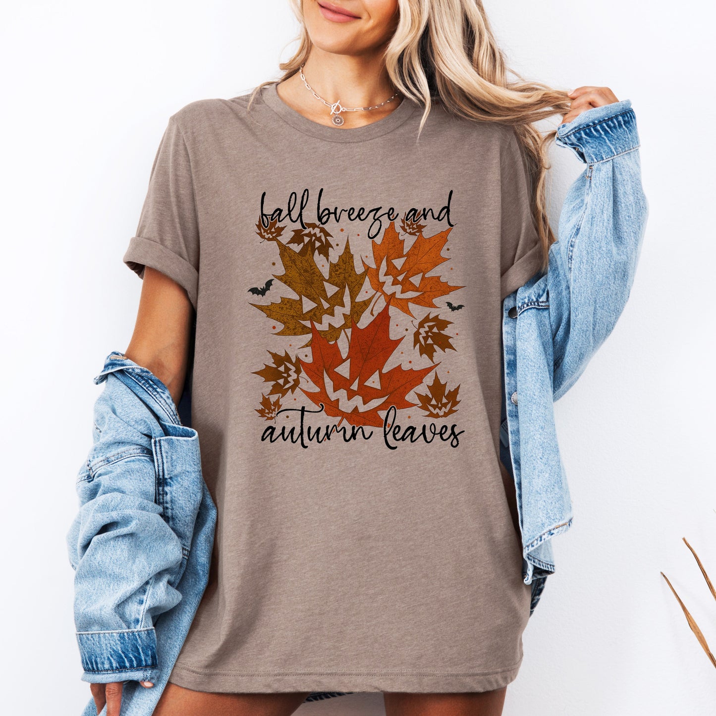 Fall Breeze and Autumn Leaves Halloween Tshirt Refinery Number One