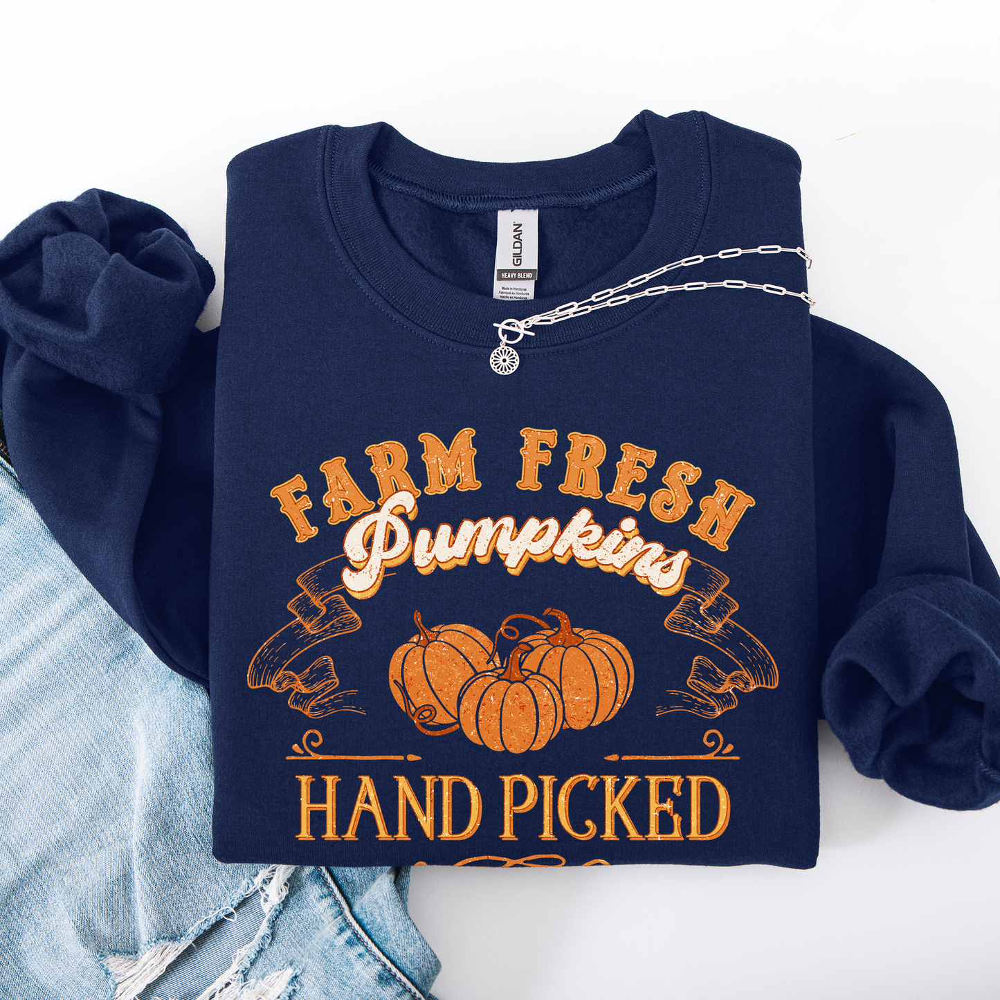Farm Fresh Pumpkins Hand Picked Fall Sweatshirt Refinery Number One