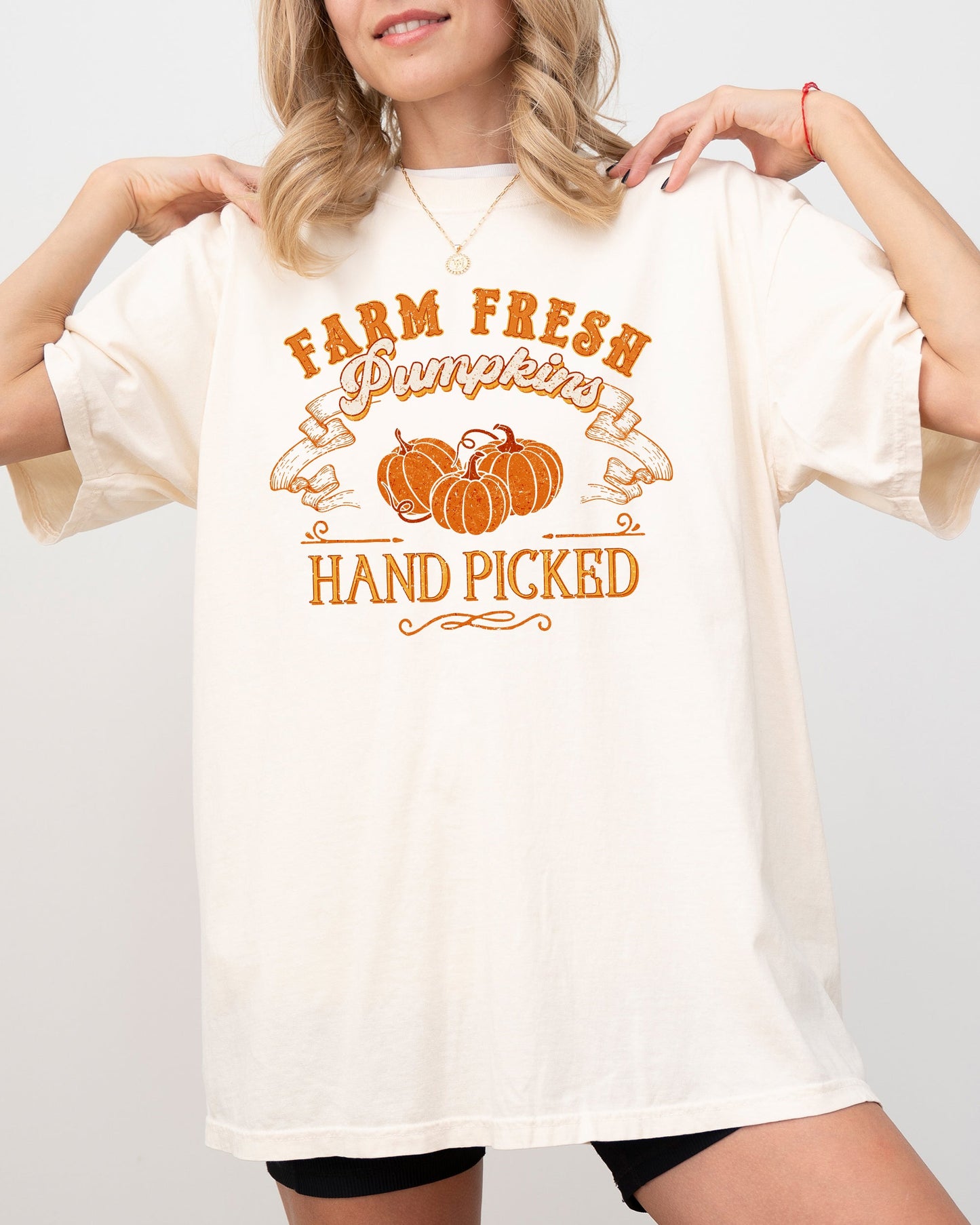 Farm Fresh Pumpkins Retro Shirt Comfort Colors T-Shirt