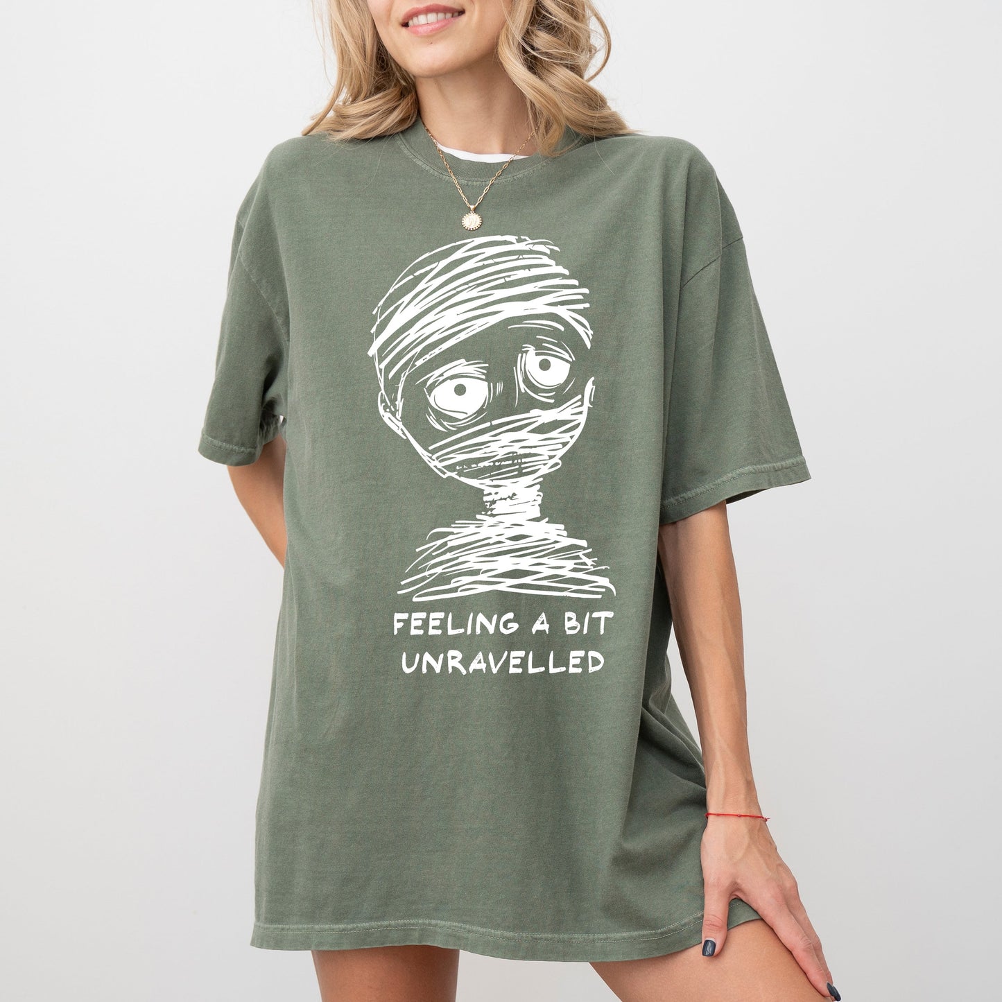 Feeling A Bit Unravelled Aesthetic Mental Health Tshirt Comfort Colors T-Shirt