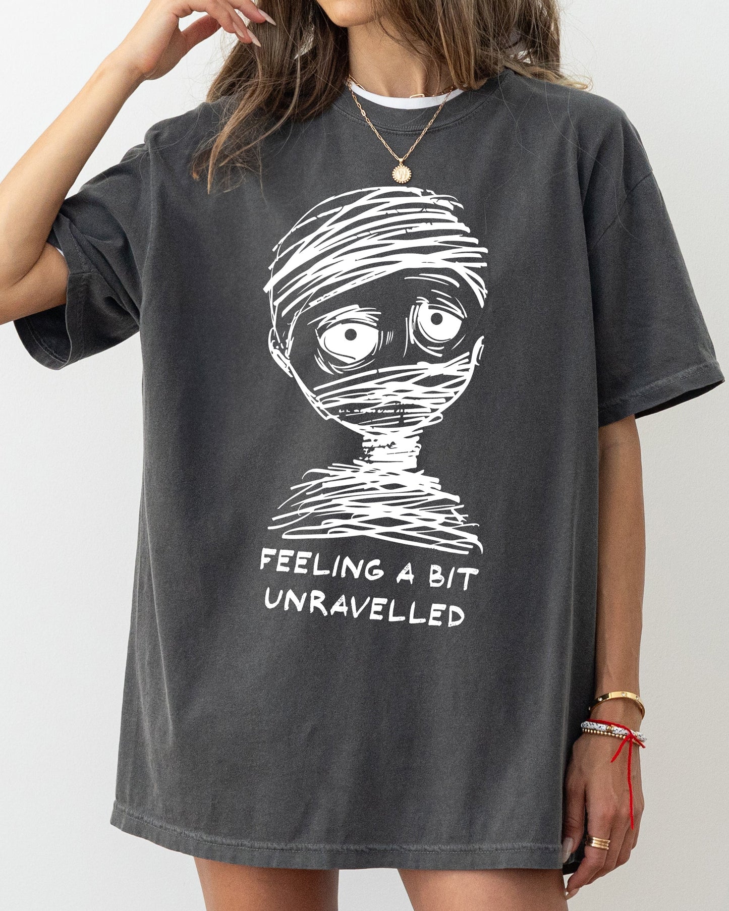 Feeling A Bit Unravelled Aesthetic Mental Health Tshirt Comfort Colors T-Shirt