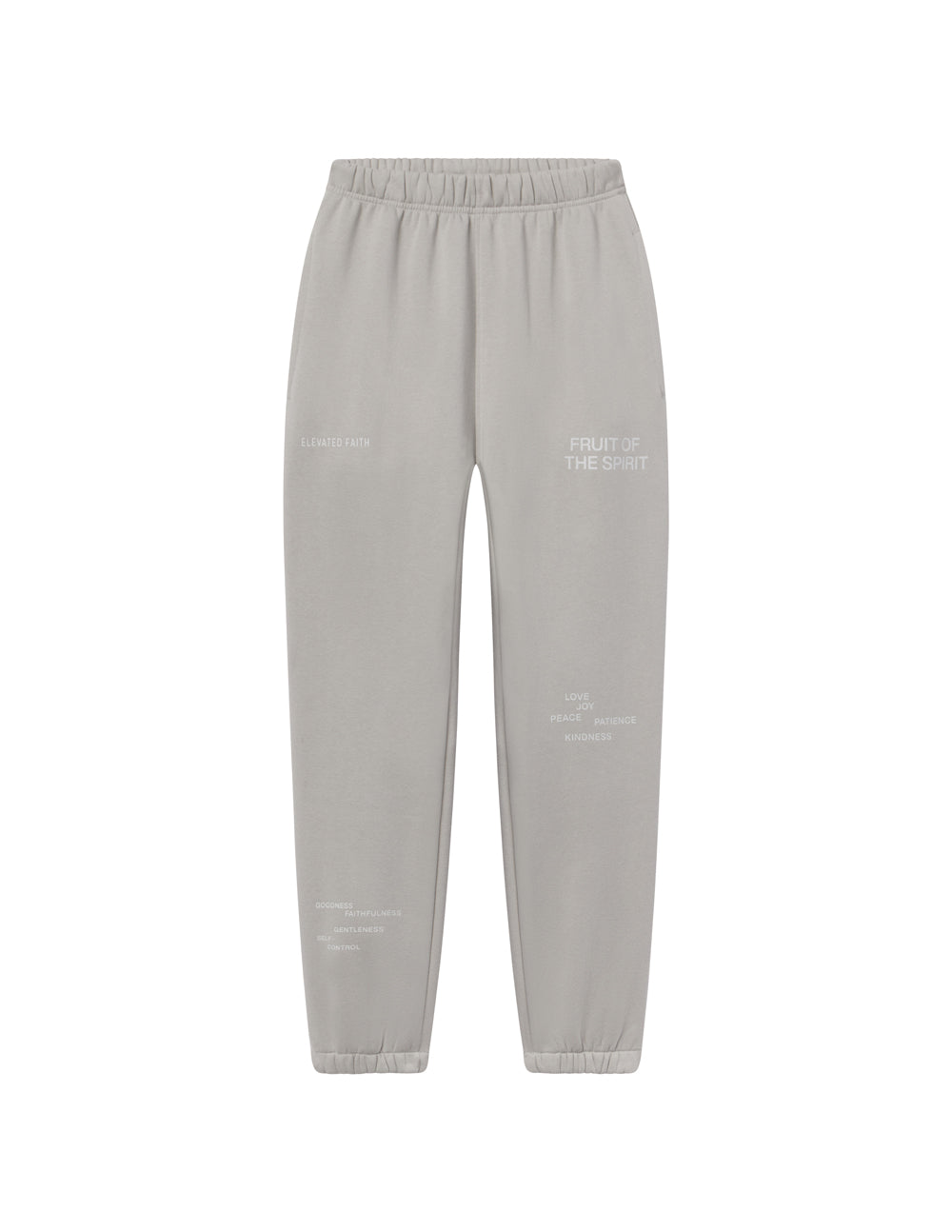Fruit of the Spirit Grey Relaxed Unisex Sweatpant Elevated Faith