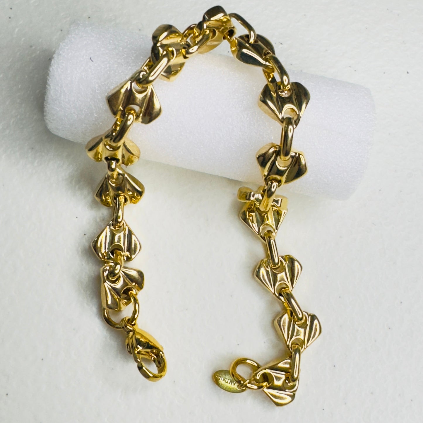Unisex Hypoallergenic Gold-Tone Stainless Steel Chain Bracelet Amtikiss