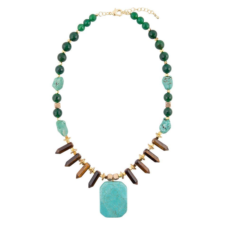 Grotto Blue Turquoise Statement Necklace