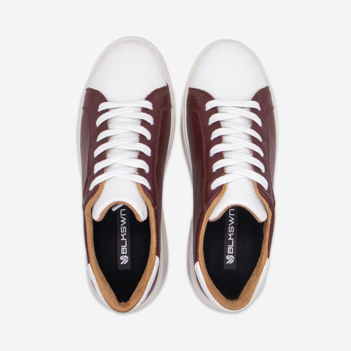 Maroon + White Heritage Gameday Leather Shoes BLKSWN