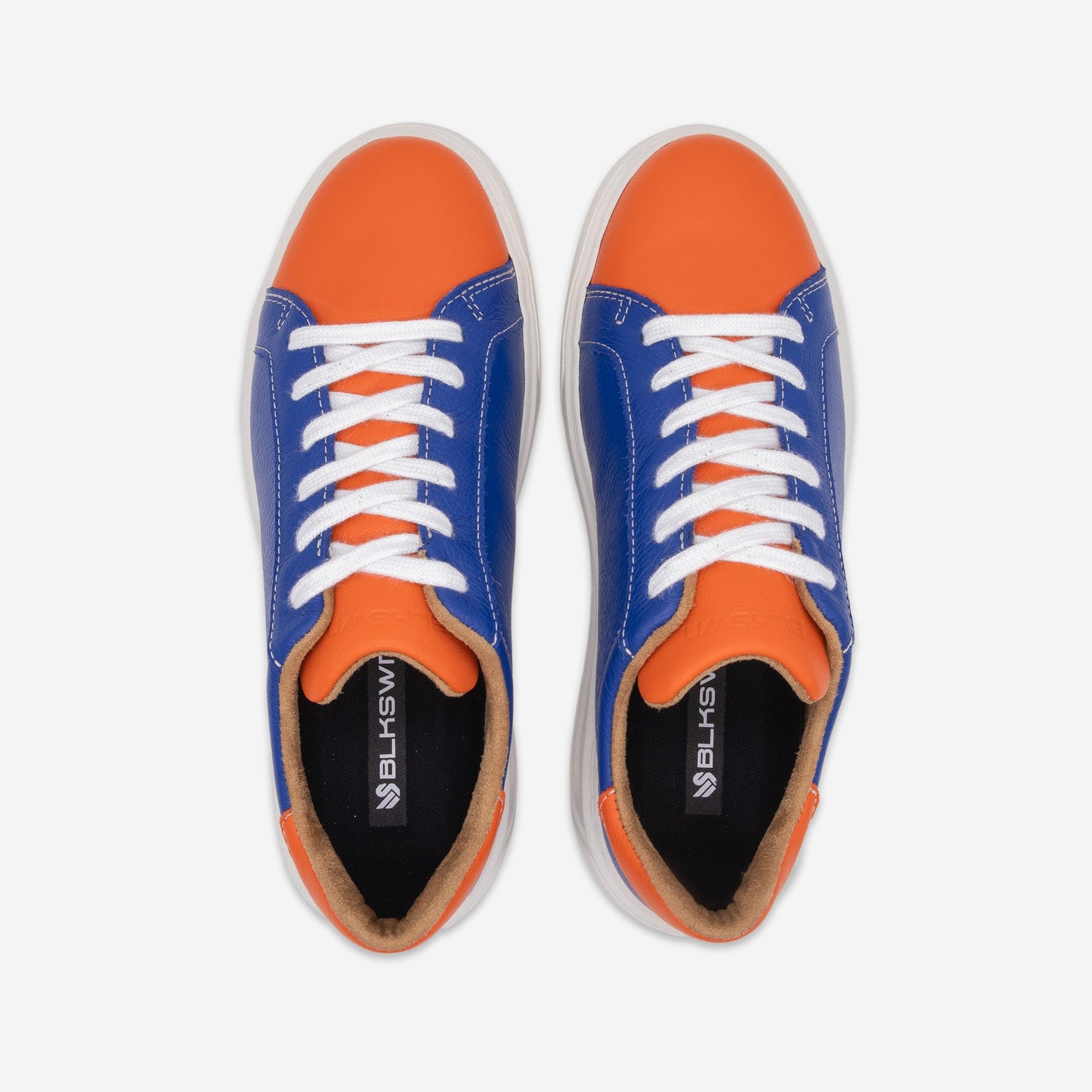 Blue + Orange Leather Gameday Shoes Heritage