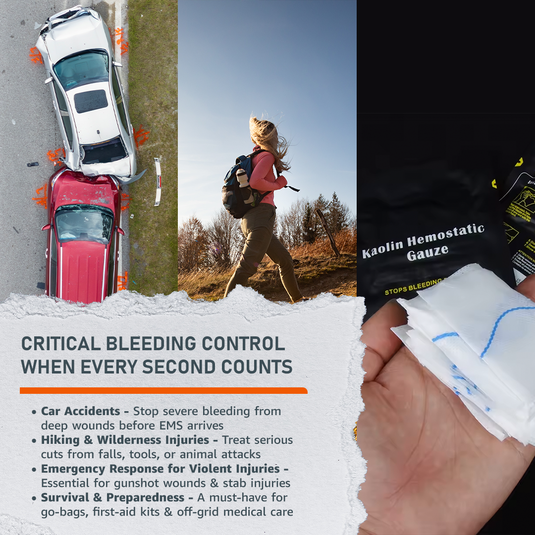 Hemostatic Rapid Clotting Gauze Emerge Survival