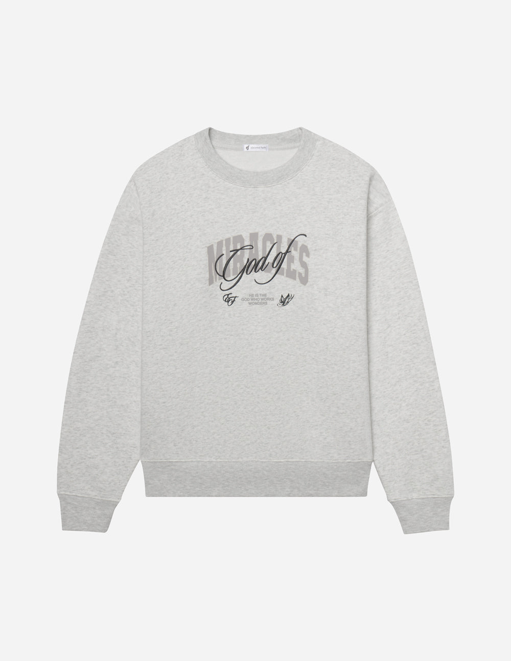 God of Miracles Heather Grey Unisex Crewneck