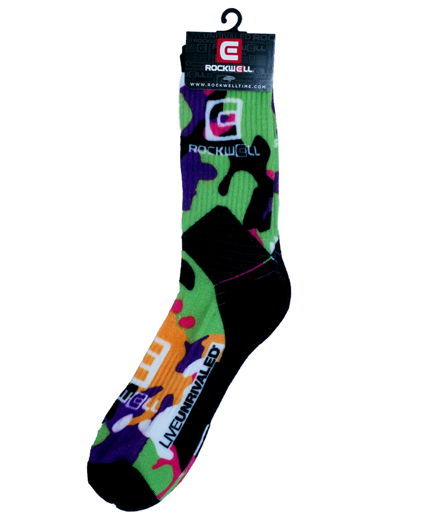 Green Camo Crew Socks