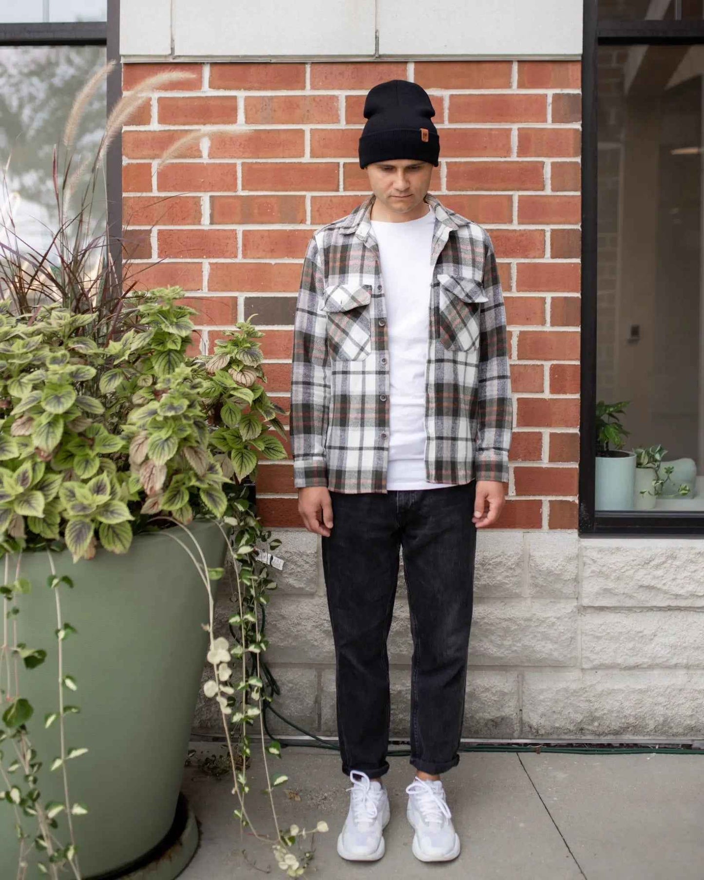 Midnight Black Classic Cuffed Beanie Hat HAAKWEAR