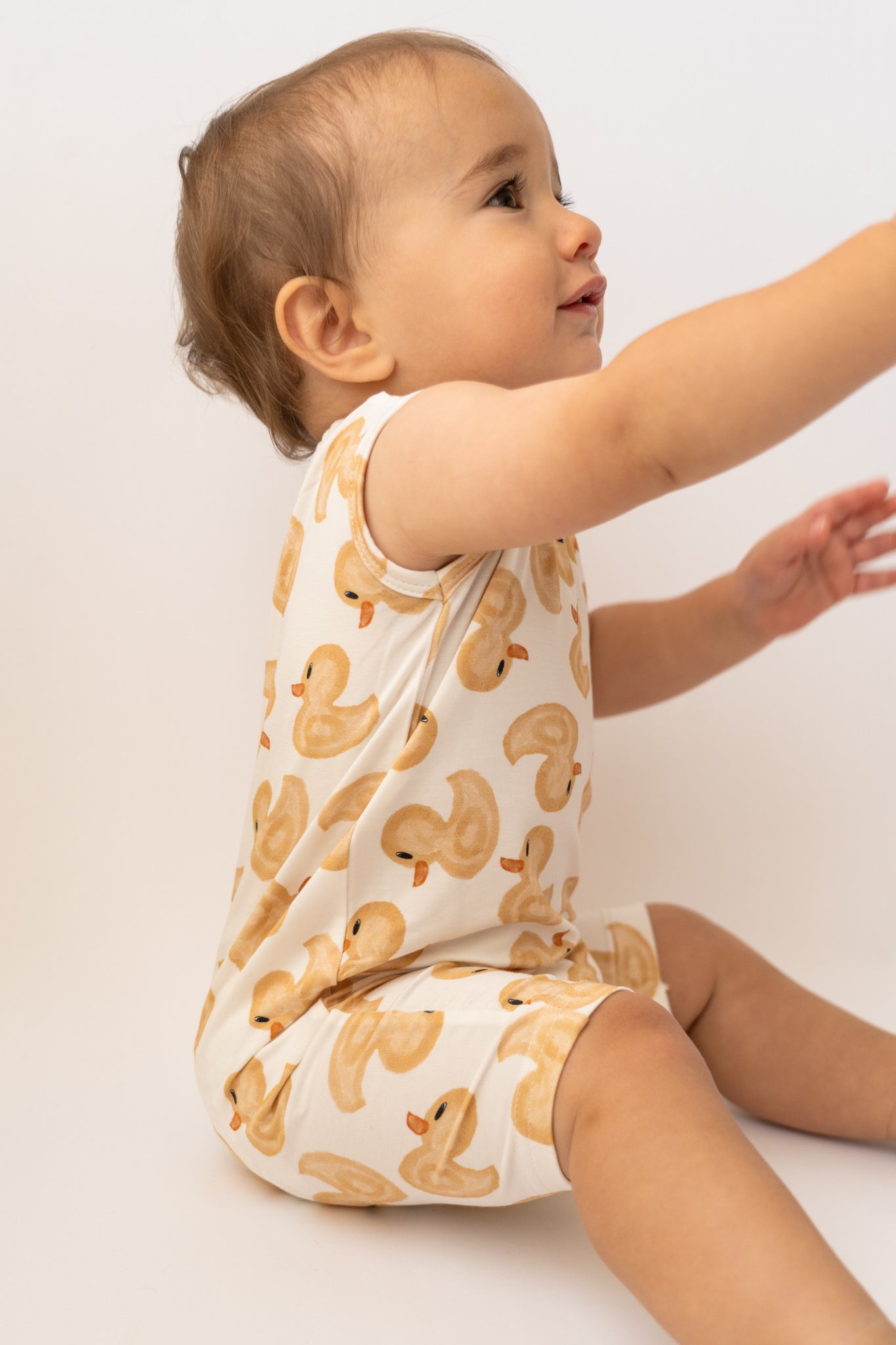 Shorty Tank Romper Soft Sleeveless Boys and Girls Ducky