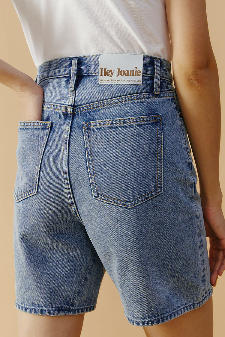 High Rise Mid-weight Denim Shorts Angeles HJ030