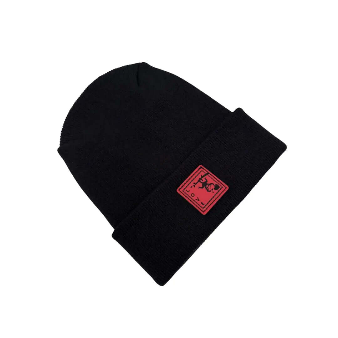Love-Inspired H-Stitch Black Beanie Hat Haakwear