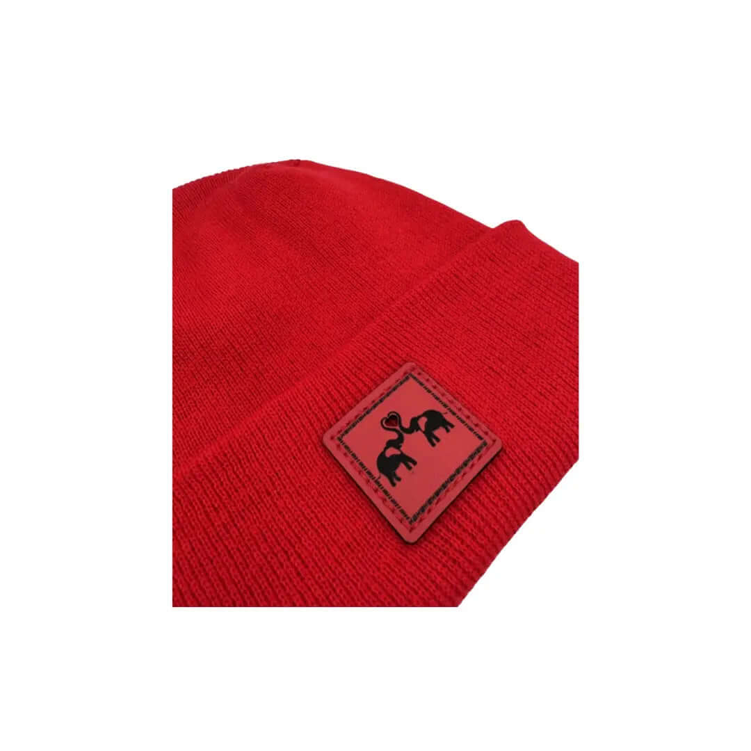 Love-Inspired Scarlet Red H-Stitch Beanie Haakwear