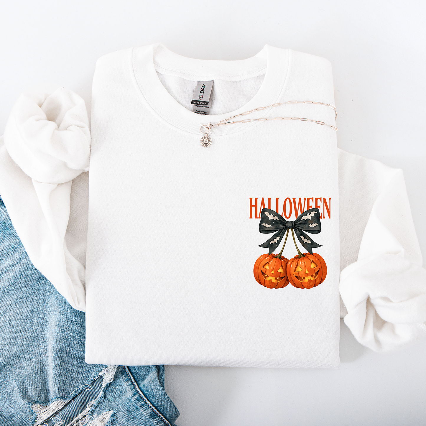 Halloween Jack o Lanterns Cute Pocket Sweatshirt Refinery Number One
