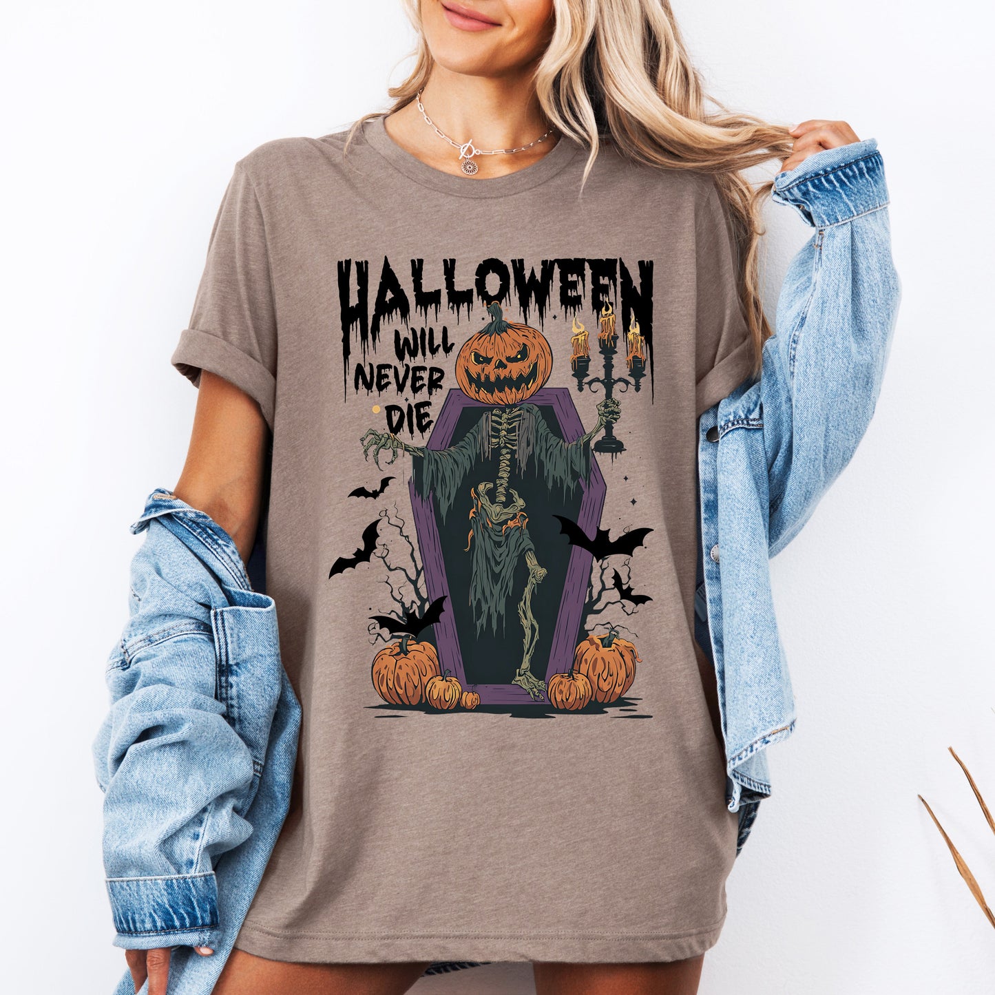 Halloween Will Never Die Spooky Jack-o-Lantern Pumpkin T-shirt Refinery Number One