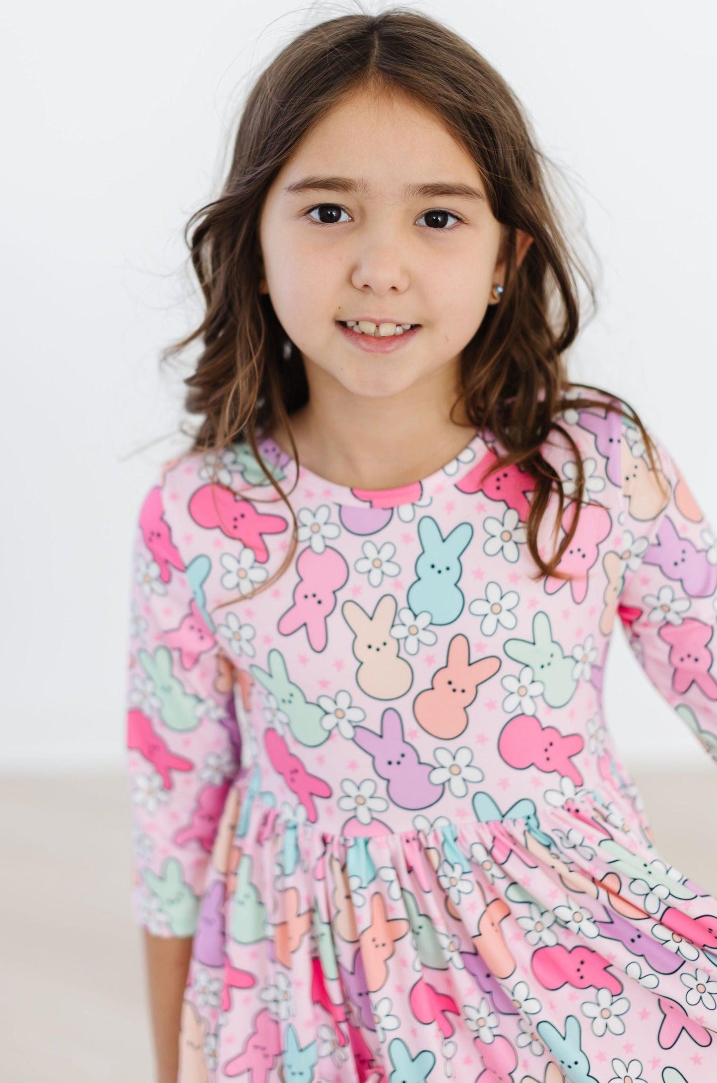 Hangin with my Peeps Twirly 3/4 Sleeve Pocket Dress Mila & Rose