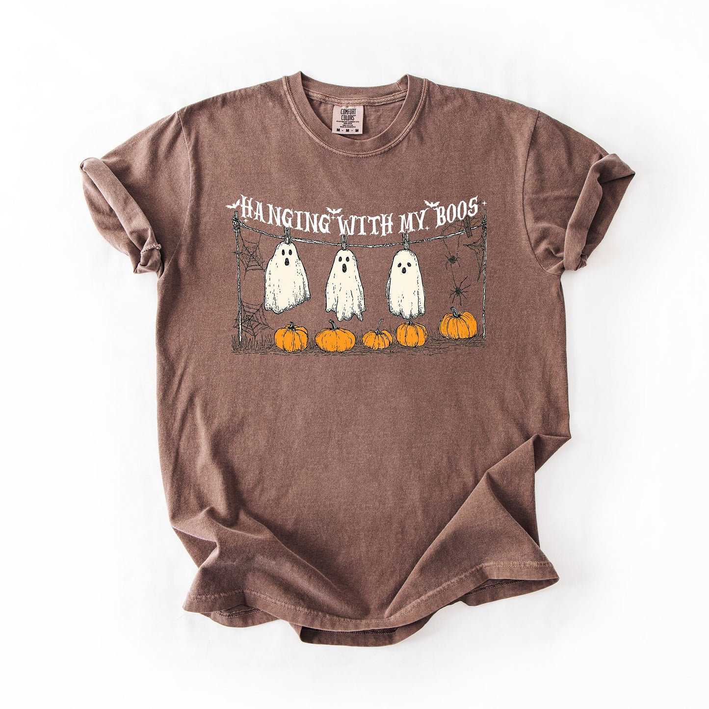 Hanging With My Boos Comfort Colors T-Shirt Halloween Funny Pumpkins