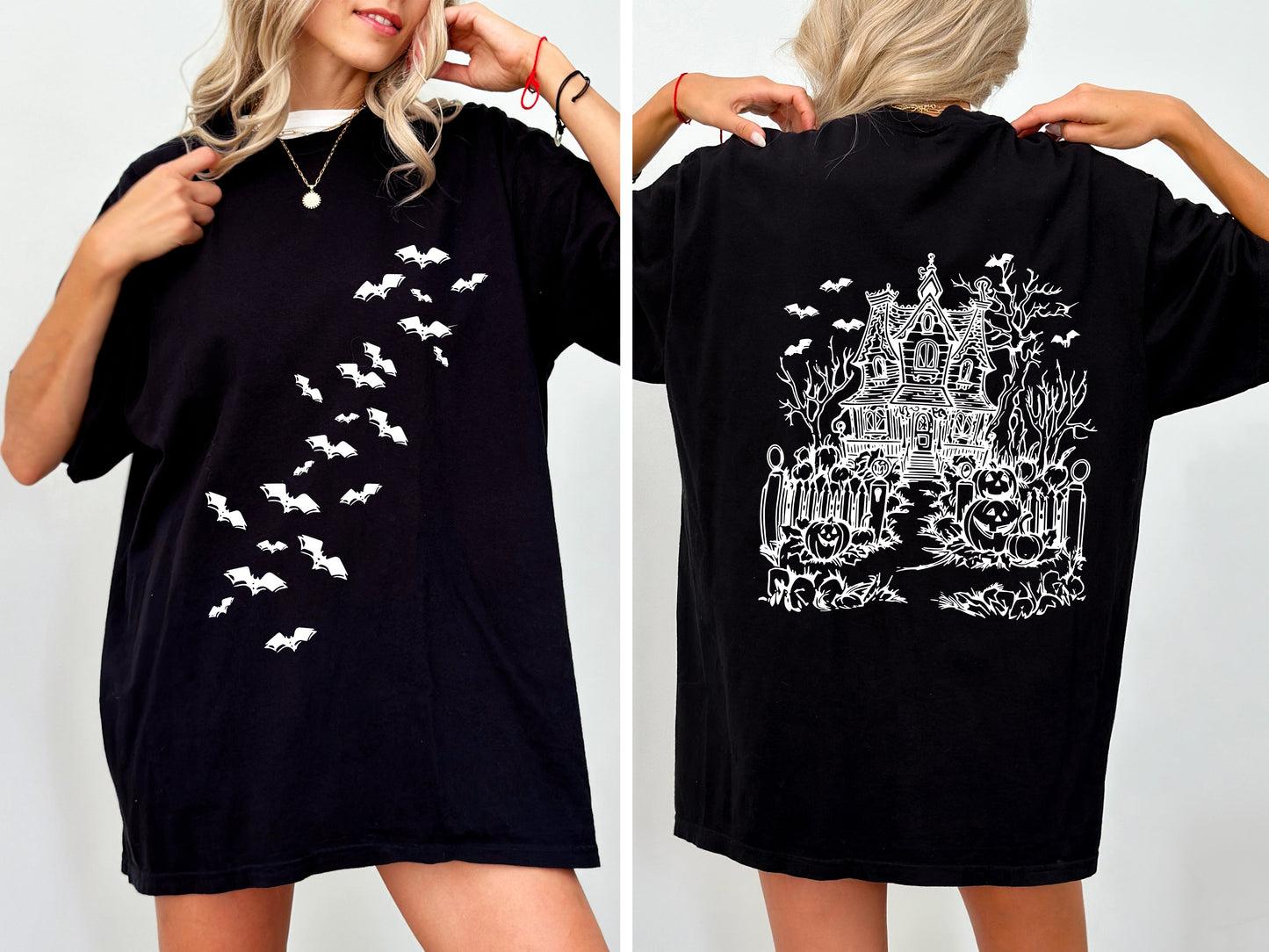 Haunted House Retro Halloween Comfort Colors T-Shirt