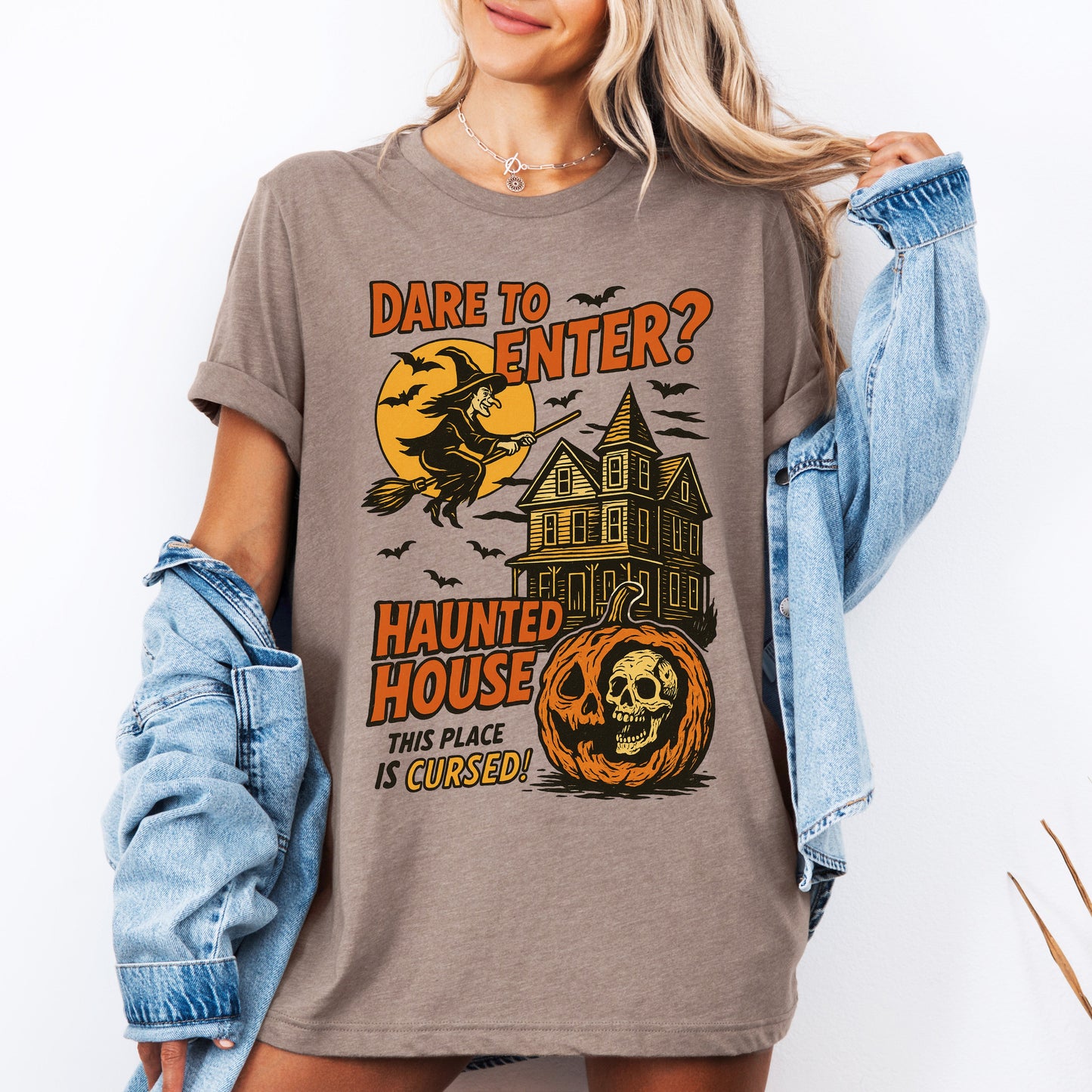 Haunted House Retro Spooky Witch T-shirt Refinery Number One