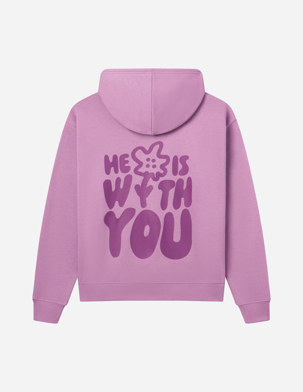 He Is With You Violet Bloom Unisex Hoodie