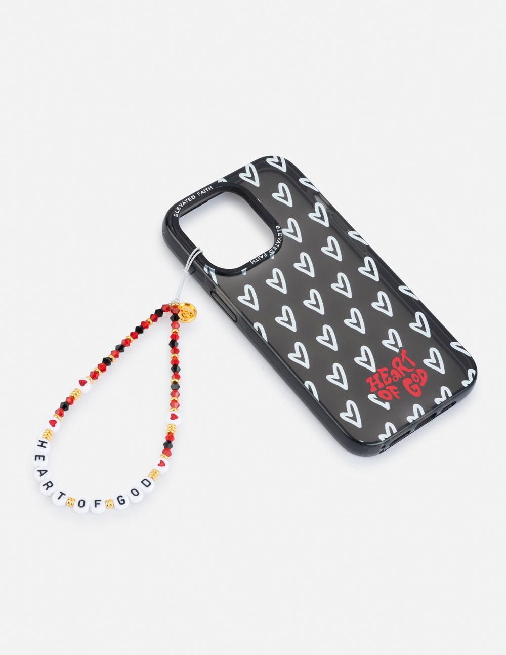 Heart of God Beaded Phone Charm Accessory Elevated Faith