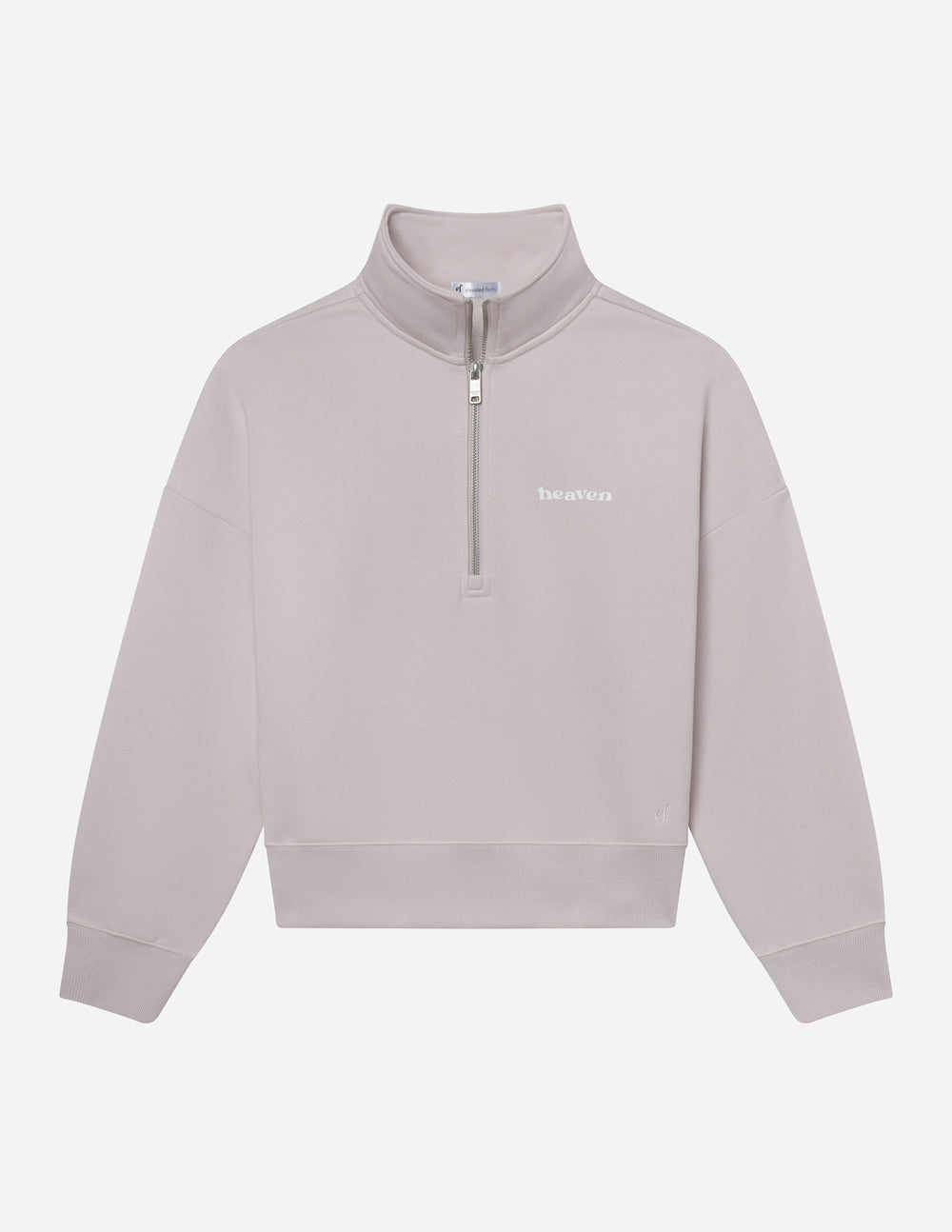 Heaven Grey Lilac Women's Relaxed Half-Zip Elevated Faith