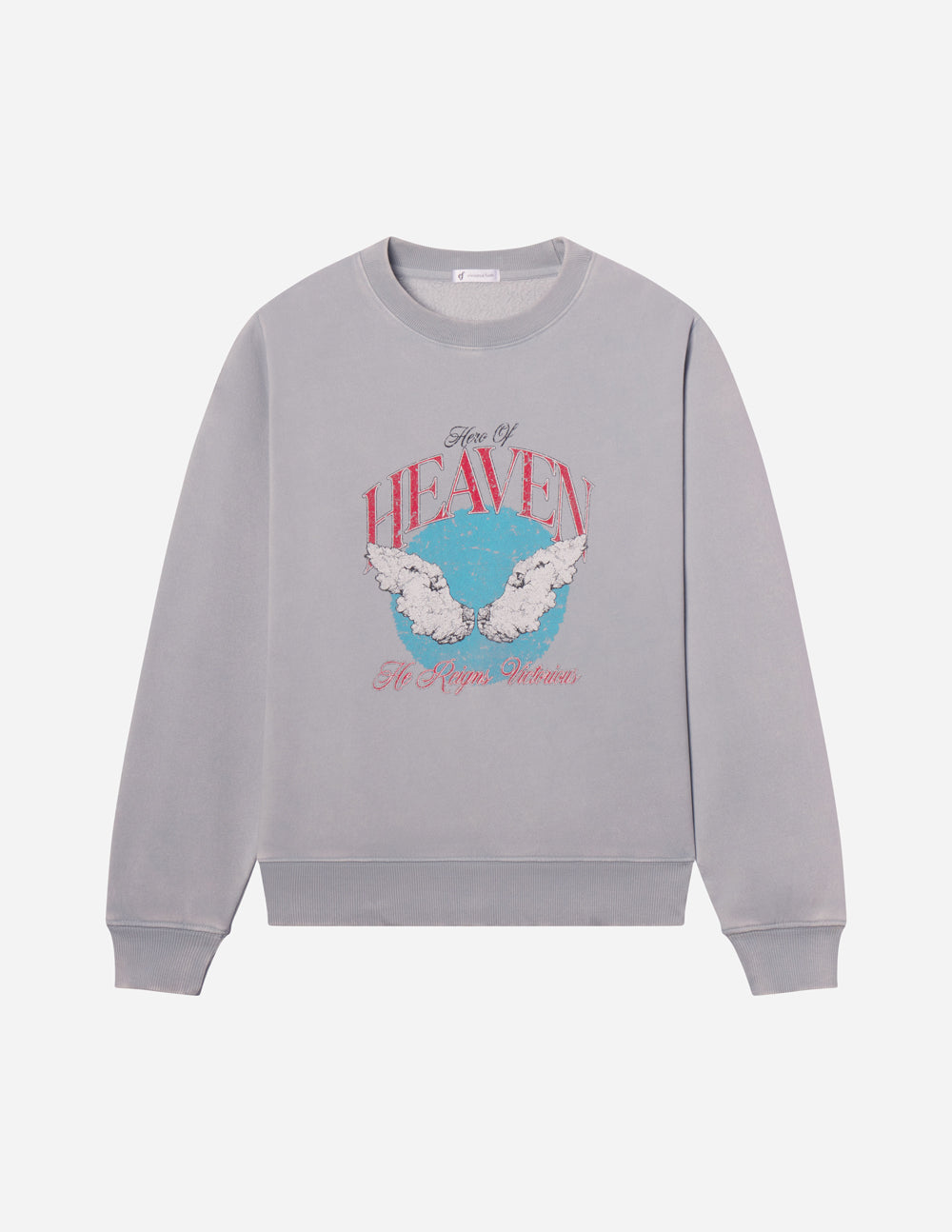Hero of Heaven Unisex Crewneck Mirage Grey Relaxed Fit
