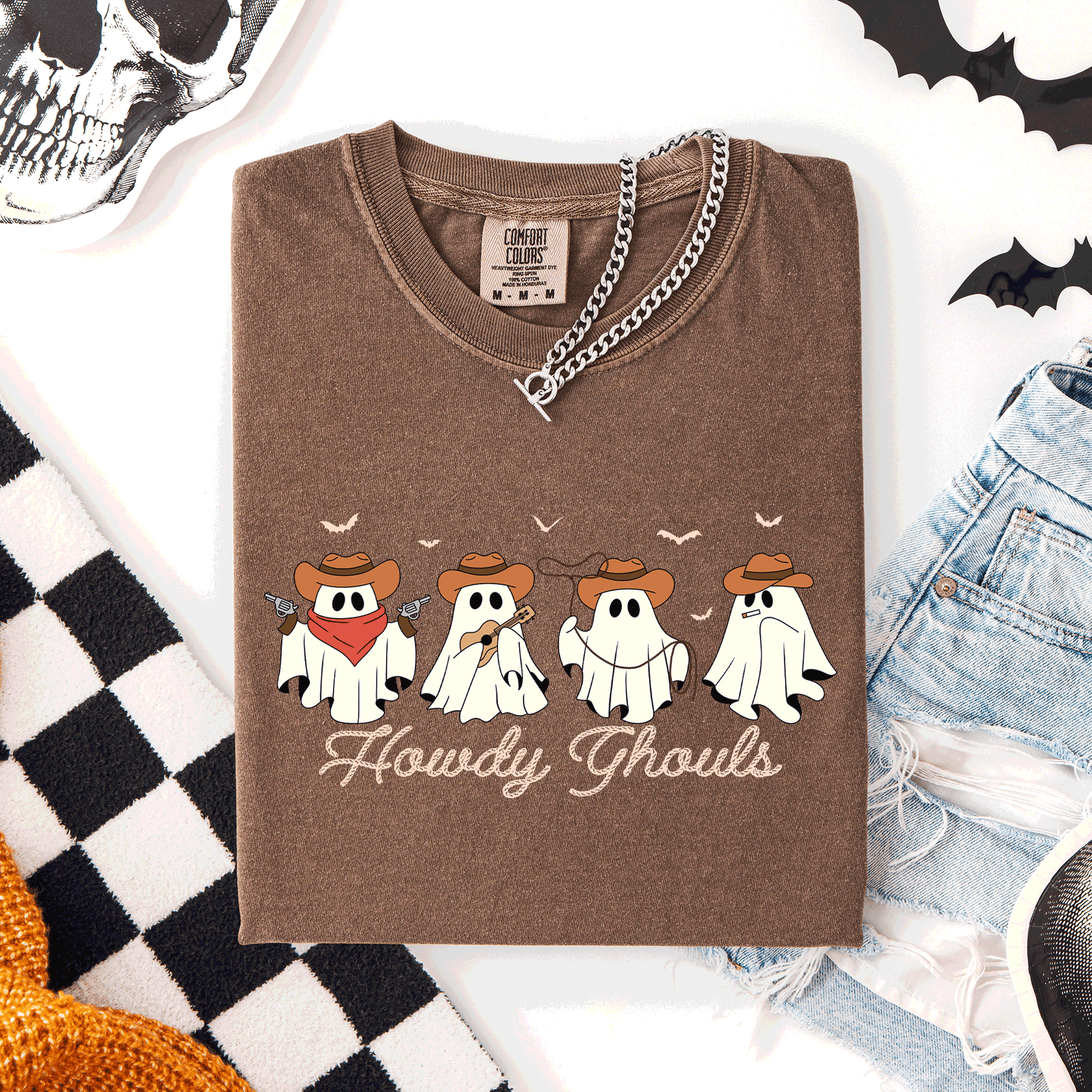 Howdy Ghouls Cowboy Ghosts Comfort Colors T-Shirt Refinery Number One