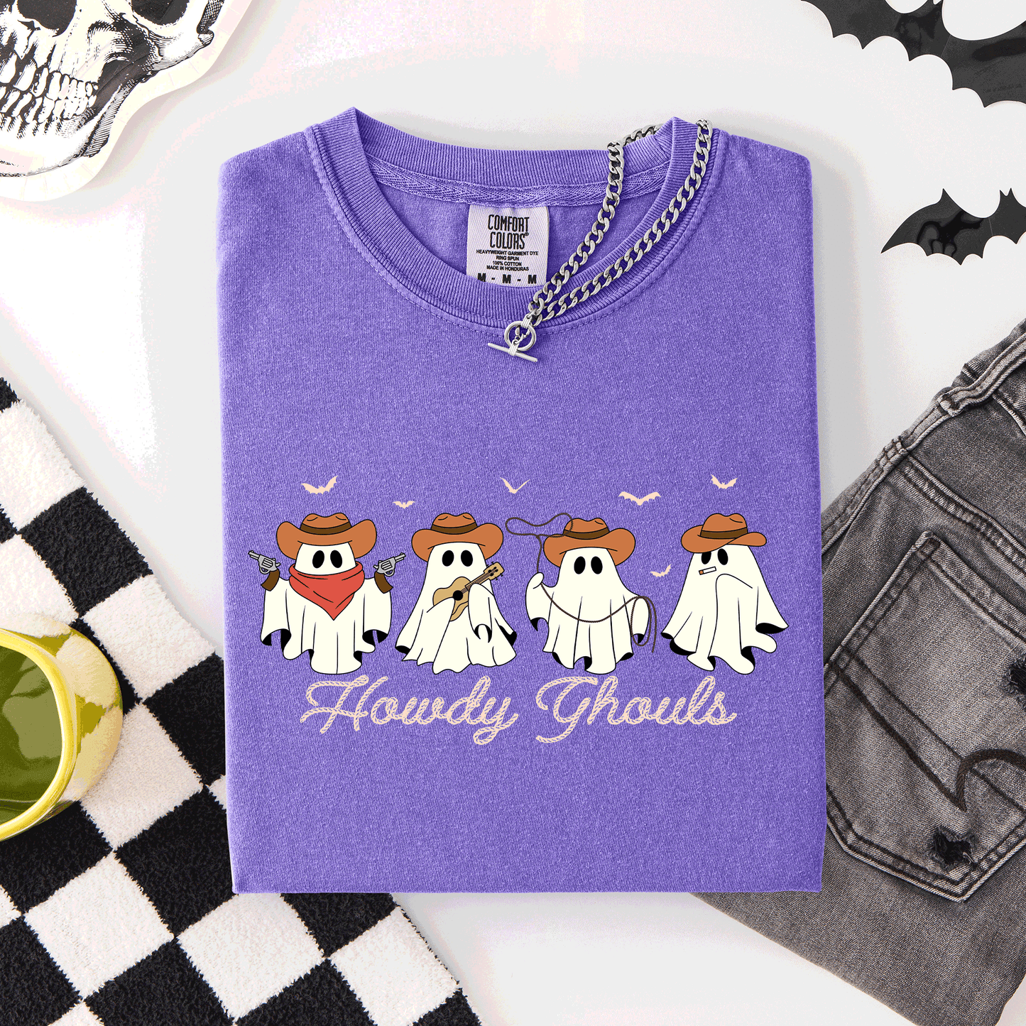 Howdy Ghouls Cowboy Ghosts Comfort Colors T-Shirt Refinery Number One