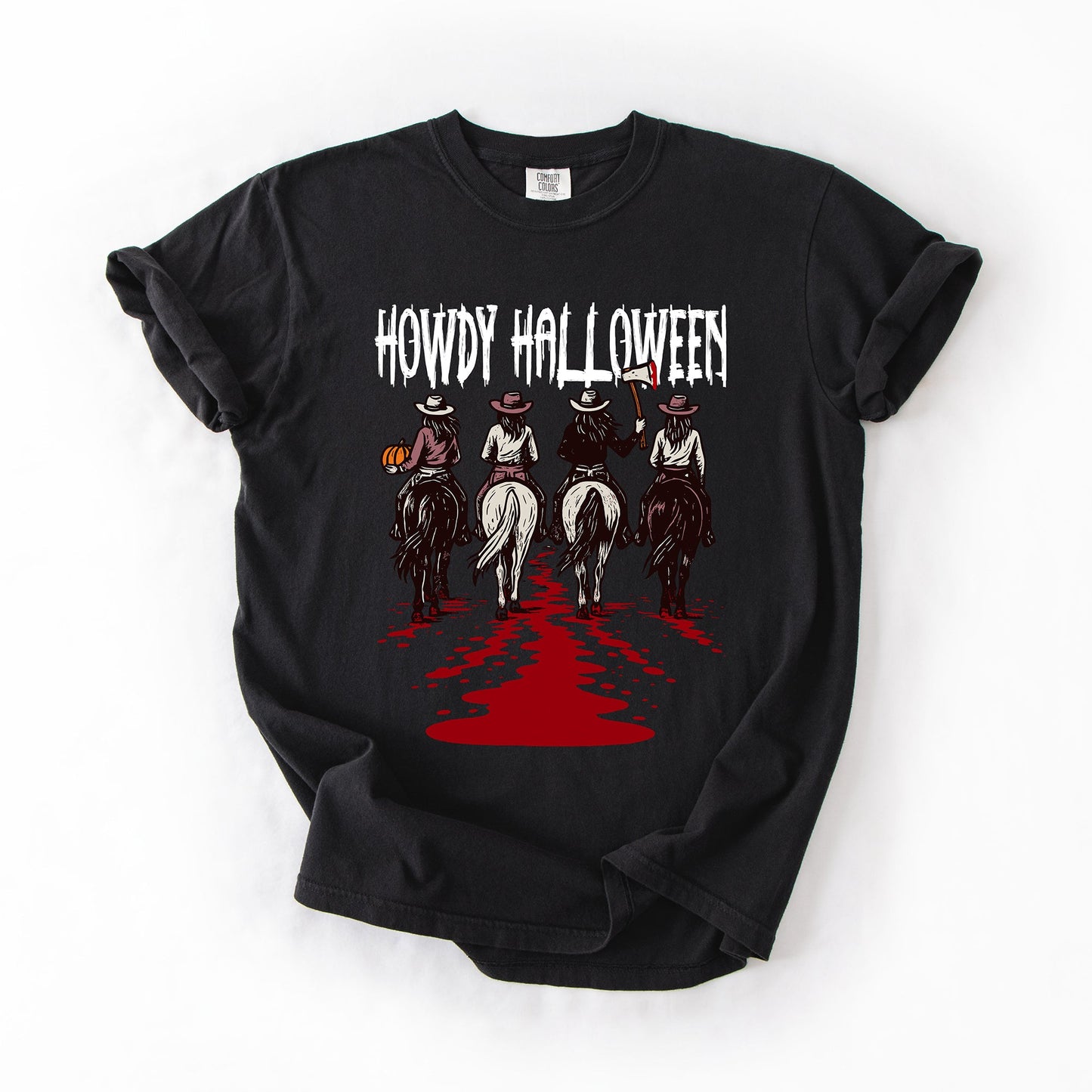 Howdy Halloween Comfort Colors Cowgirls Western Spooky T-Shirt Refinery Number One
