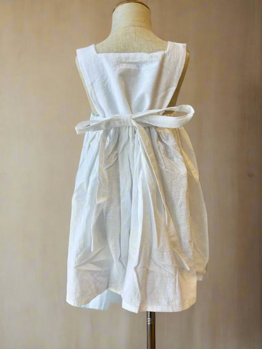 White Cotton Babydoll Button Dress