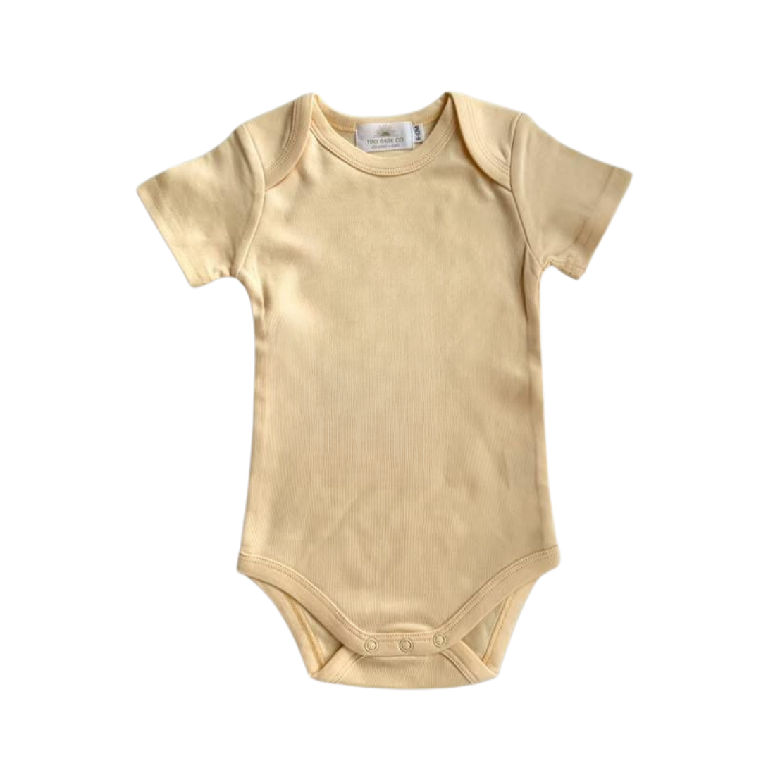 Organic Cotton Bodysuit - Pale Yellow