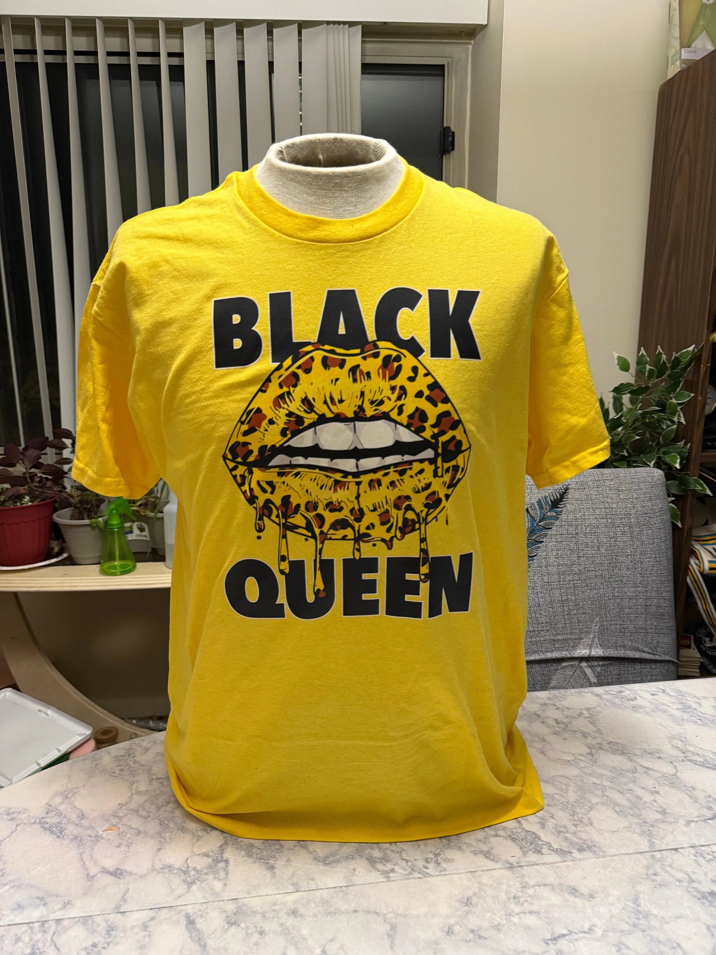 Black Queen Lips Graphic Black Lips T-Shirt Beauty by Dani