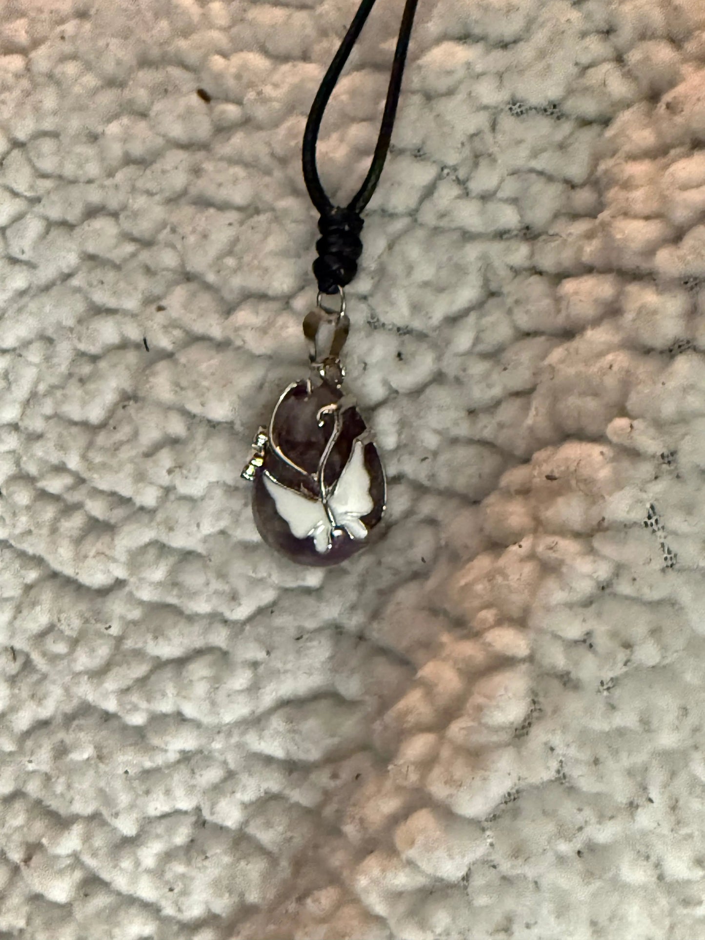 Adjustable Amethyst Pendant Necklace Jewelry Beauty by Dani